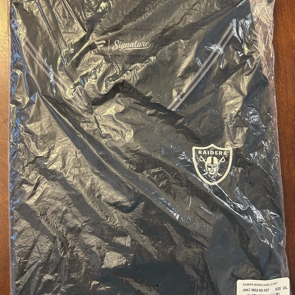 *NEW* Signature Black Raiders Polo Shirt 2XL